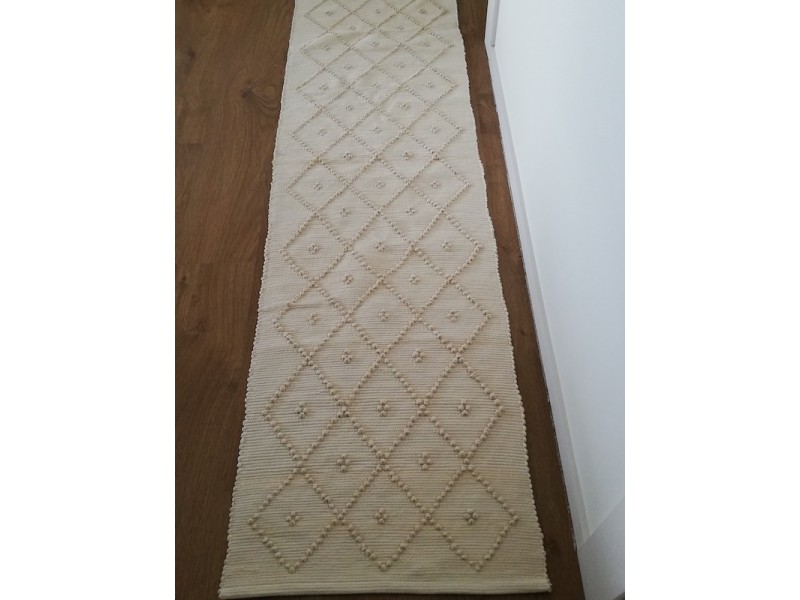 Passadeira de puxado bege medio - 50x200 - 100% algodão (Estimado)
